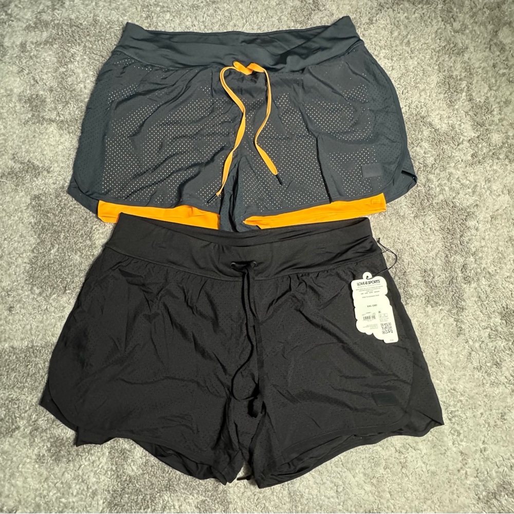 2 Champion Women's Athletic Shorts - Black and Gray